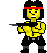 Rambo smiley (Gun Emoticons)