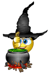 Evil witch emoticon (Halloween Smileys)