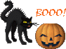 Halloween Black Cat emoticon (Halloween Smileys)