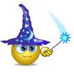Wizard emoticon (Halloween Smileys)