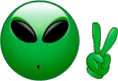 icon of alien peace sign