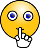 Be quiet emoticon (Hand gesture emoticons)