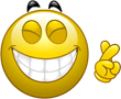 Good luck smiley (Hand gesture emoticons)