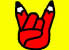 Rock and Roll Horn smiley (Hand gesture emoticons)
