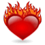 Burning Heart smiley (Heart emoticon set)