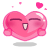 Happy Love Heart smiley (Heart emoticon set)