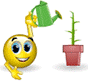 Heart plant animated emoticon