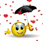 raining hearts emoticon