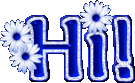Awesome Glitter Hi Text animated emoticon