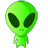 Cute Alien Waving Hi emoticon (Hello emoticons)