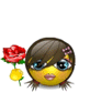 Girl Says Hi There Sweetheart animated emoticon