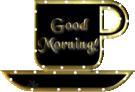 Good Morning Coffee Cup emoticon (Hello emoticons)