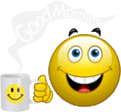 smiley of good morning coffee
