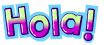 Purple Hola emoticon (Hello emoticons)