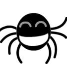 smiling spider waving hi emoticon