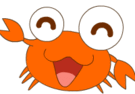 sweet crab waving smiley