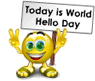 World Hello Day smiley (Hello emoticons)