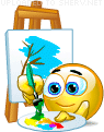 Painting smiley (Hobbies emoticons)