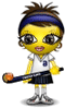 Field Hockey Player emoticon (Hockey Emoticons)