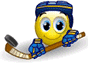 Hockey Puck Juggling emoticon (Hockey Emoticons)