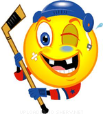 Injured Hockey Player smiley (Hockey Emoticons)
