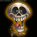 Creepy Skull emoticon (Horror Emoticons)