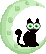 halloween black cat emoticon