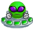 Spaceship Alien emoticon (Horror Emoticons)