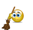 Sweeping emoticon (Housework emoticons)