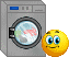 Washing machine animated emoticon
