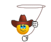 Cowboy lasso animated emoticon
