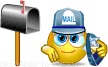 Mail Man smiley (Jobs and Occupations emoticons)