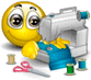 Sewing Machine emoticon (Jobs and Occupations emoticons)