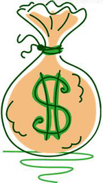 icon of sack coins dollar sign