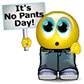 emoticon of No Pants Day