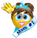 Number One Mom smiley (Mother's Day emoticons)