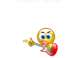 emoticon of Playing and Smashing Guitar
