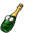 Champagne Bottle emoticon (New Year Emoticons)