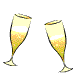 Champagne Toast smiley (New Year Emoticons)
