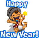 Happy New Year Baby smiley (New Year Emoticons)