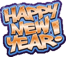 Happy New Year glitter animated emoticon