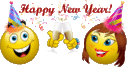 Happy new years toast emoticon (New Year Emoticons)