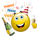 New Year Champagne emoticon