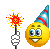 Party sparkler animated emoticon