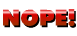icon of nope animated text