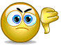Thumbs down animated emoticon