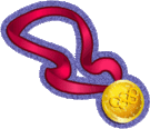 Gold medal animated emoticon