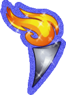 Olympic torch glitter animated emoticon