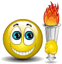 Olympic Torch animated emoticon