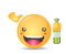 Beer bottle animated emoticon